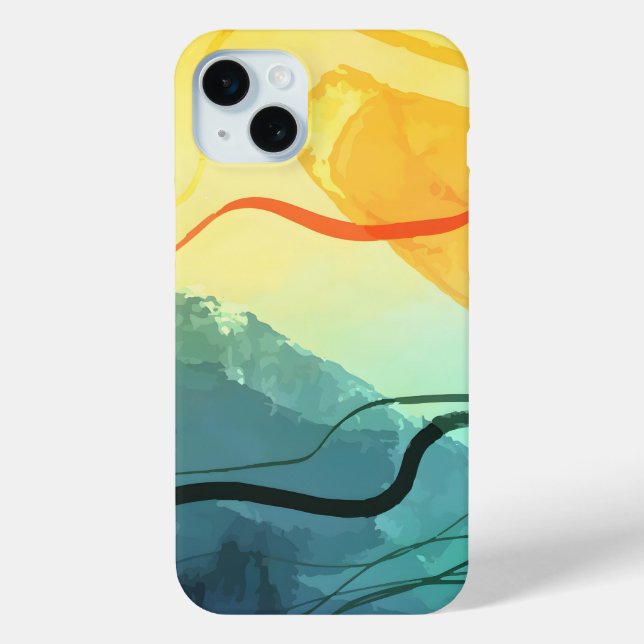 Abstraktes elegantes, buntes Malmuster Case-Mate iPhone Hülle (Rückseite)