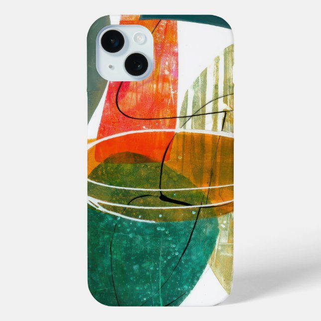 Abstraktes elegantes, buntes Malmuster Case-Mate iPhone Hülle (Rückseite)
