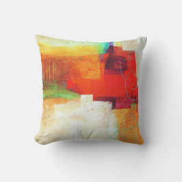 Abstraktes elegantes, buntes Malmuster Kissen