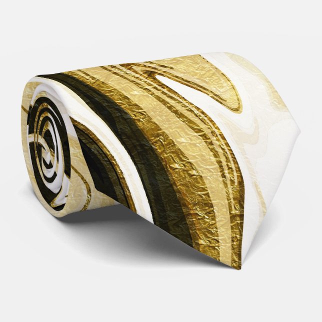 Abstraktes elegantes Retro-Digitalflüssiges Marmor Krawatte (Gerollt)