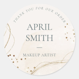 Abstraktes Elfenbeingold Vielen Dank für Ihre Best Runder Aufkleber