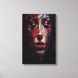 Abstraktes emotionales Portrait Expressionistische Leinwanddruck