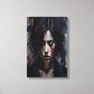 Abstraktes emotionales Portrait Moderne Kunst Leinwanddruck