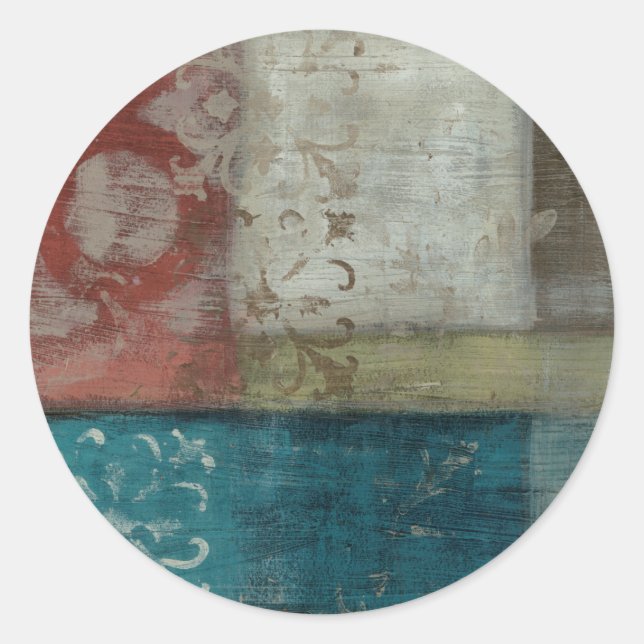 Abstraktes Erbe I Runder Aufkleber (Vorderseite)