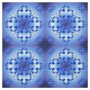 abstraktes ethnisches geometrisches blaues stoff