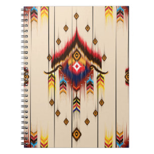 Abstraktes ethnisches geometrisches Muster, Ikat g Notizblock