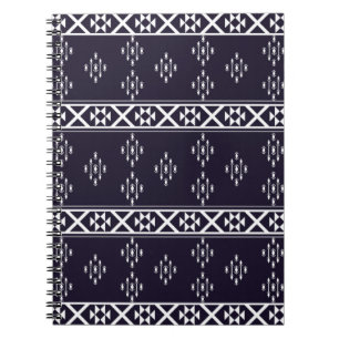 Abstraktes ethnisches geometrisches Musterdesign B Notizblock