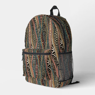 Abstraktes ethnisches Muster Bedruckter Rucksack