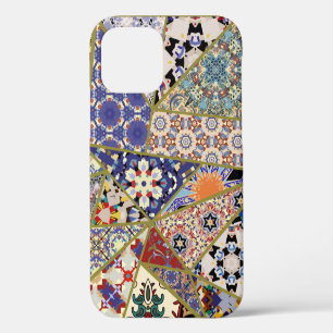 Abstraktes ethnisches spanisches Fliesen-Patchwork iPhone 12 Hülle