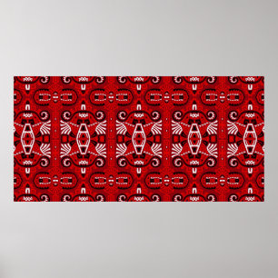 Abstraktes ethnisches Vintages Nahtloses Muster. T Poster