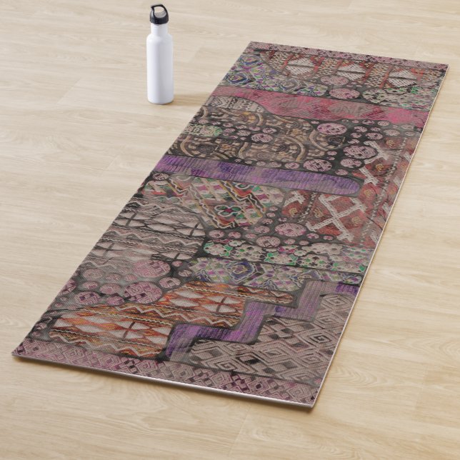 Abstraktes Ethno-Muster - Folklore Art 1+2 Yogamatte (Beispiel)