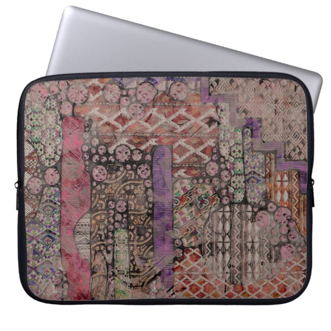 Abstraktes Ethno-Muster - Folklore Art 1 Laptopschutzhülle (Vorderseite)