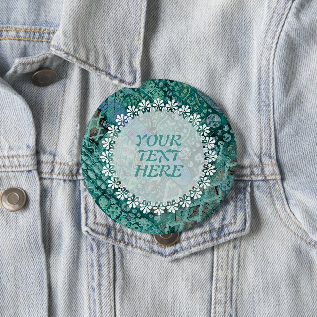 Abstraktes Ethno-Muster - Folklore-Kunst 2 Button (Beispiel)