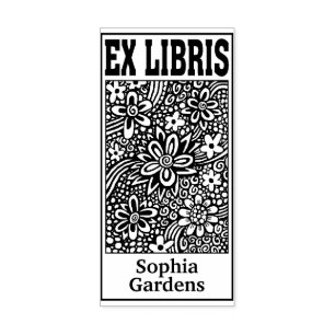 Abstraktes Ex Libris Gummistempel