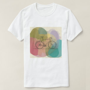 Abstraktes Fahrrad-Grafik Weißes T-Shirt