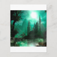 Abstraktes Fantasie-Jade-Mondschein-Schloss