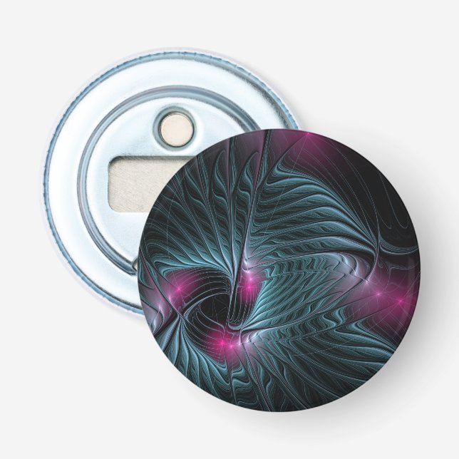 Abstraktes Fantasy-Fraktal Flaschenöffner (Vorderseite)