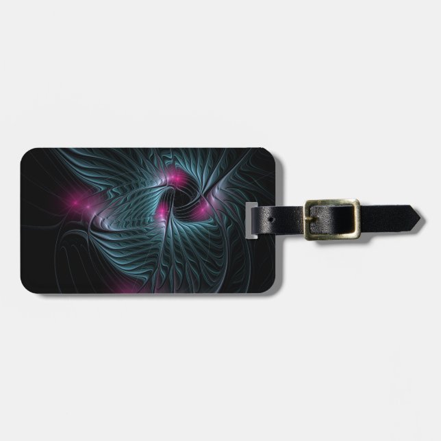 Abstraktes Fantasy-Fraktal Gepäckanhänger (Vorderseite horizontal)