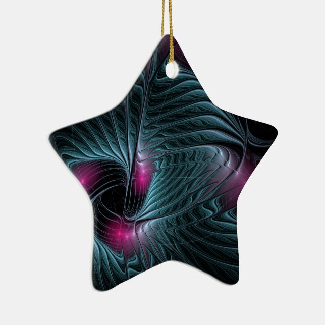 Abstraktes Fantasy-Fraktal Keramik Ornament (Rechts)