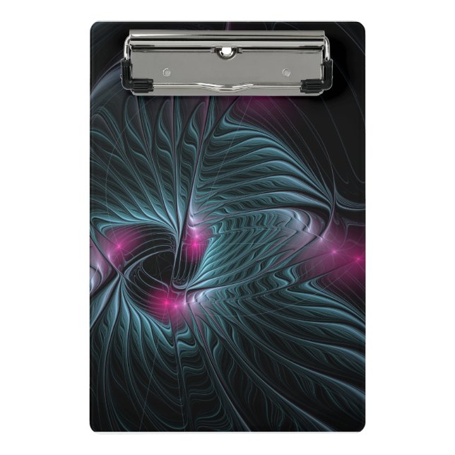 Abstraktes Fantasy-Fraktal Mini Klemmbrett (Vorderseite)