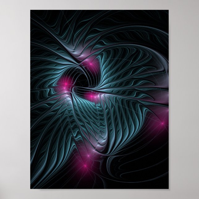 Abstraktes Fantasy-Fraktal Poster (Vorne)