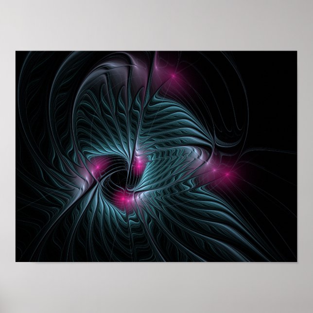 Abstraktes Fantasy-Fraktal Poster (Vorne)