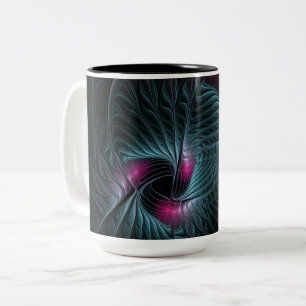 Abstraktes Fantasy-Fraktal Zweifarbige Tasse