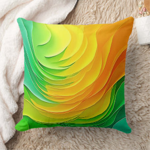 Abstraktes Farbenergie-Fluss-Design Kissen