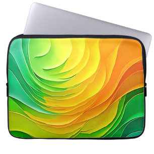 Abstraktes Farbenergie-Fluss-Design Laptopschutzhülle
