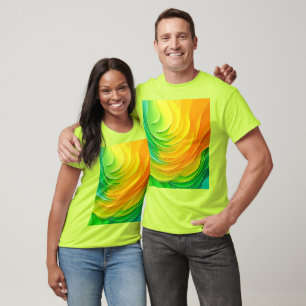 Abstraktes Farbenergie-Fluss-Design T-Shirt
