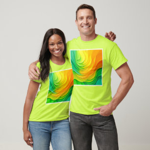 Abstraktes Farbenergie-Fluss-Design T-Shirt