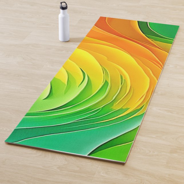 Abstraktes Farbenergie-Fluss-Design Yogamatte (Beispiel)