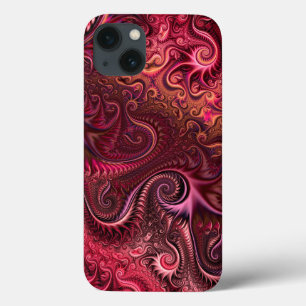 Abstraktes, farbenfroh Burgund-Carmine-Spiralmuste Case-Mate iPhone Hülle