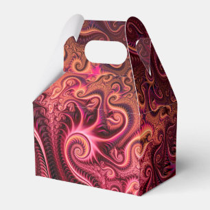 Abstraktes, farbenfroh Burgund-Carmine-Spiralmuste Geschenkschachtel