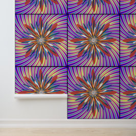 Abstraktes farbenfrohes florales Mandala-Kunstmust Tapete