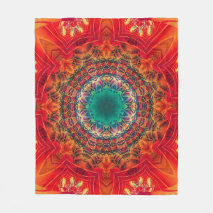 Abstraktes farbenfrohes florales Ornament nahtlose Fleecedecke
