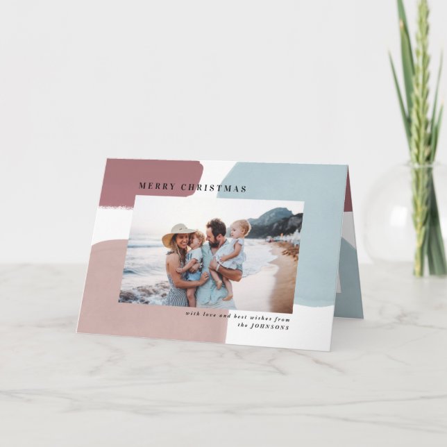 Abstraktes farbenfrohes gestrichenes Foto Karte (Vorderseite)