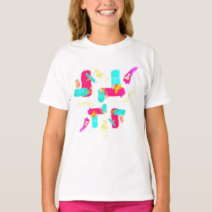 Abstraktes farbenfrohes Kunst-Shirt mit positiven  T-Shirt