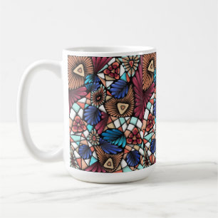 Abstraktes farbenfrohes Mosaikmuster Keramik-Kaffe Kaffeetasse