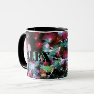 Abstraktes, farbenfrohes Muster, hell, elegant Tasse