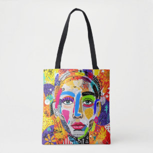 Abstraktes farbenfrohes Pop-Art-Porträt