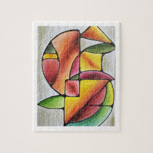 Abstraktes farbenfrohes Puzzle