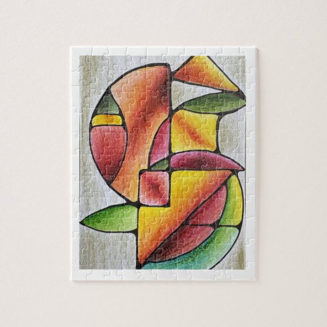 Abstraktes farbenfrohes Puzzle (Vertikal)
