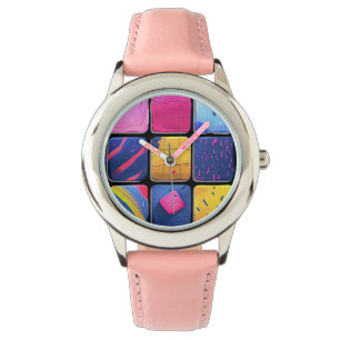 Abstraktes Farbenmuster Armbanduhr