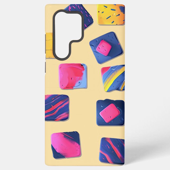 Abstraktes Farbenmuster Samsung Galaxy Hülle (Rückseite)