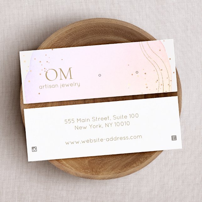 Abstraktes Farbfeld-Erkerring Display Mini Visitenkarte (Von Creator hochgeladen)