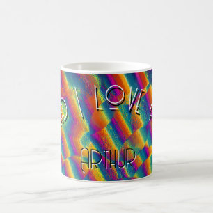 Abstraktes Farbglas Papa ich liebe dich individuel Kaffeetasse