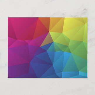 abstraktes farbiges geometrisches Polygondesign Postkarte