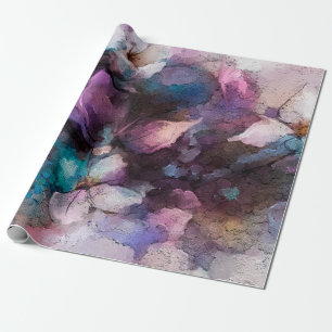 Abstraktes farbiges Öl, Acrylmalerei Geschenkpapier