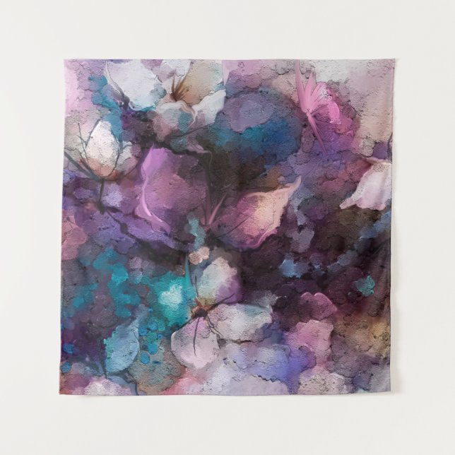 Abstraktes farbiges Öl, Acrylmalerei  Wandteppich (Vorderseite)